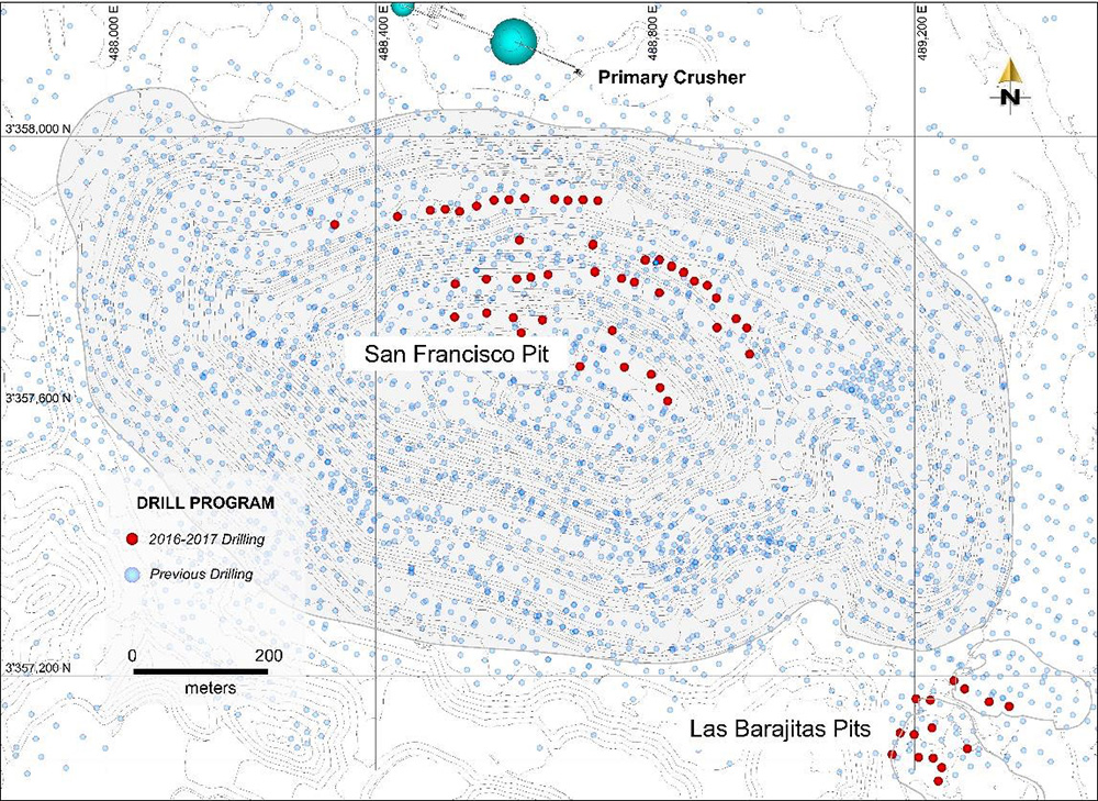 Location of the In-Fill Drilling Program in the Area of the San Francisco Pit